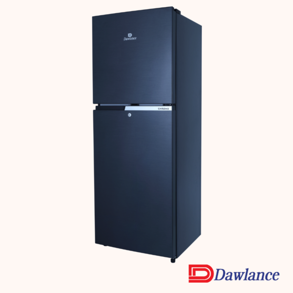 9169WB Chrome Hairline Black Double Door Refrigerator